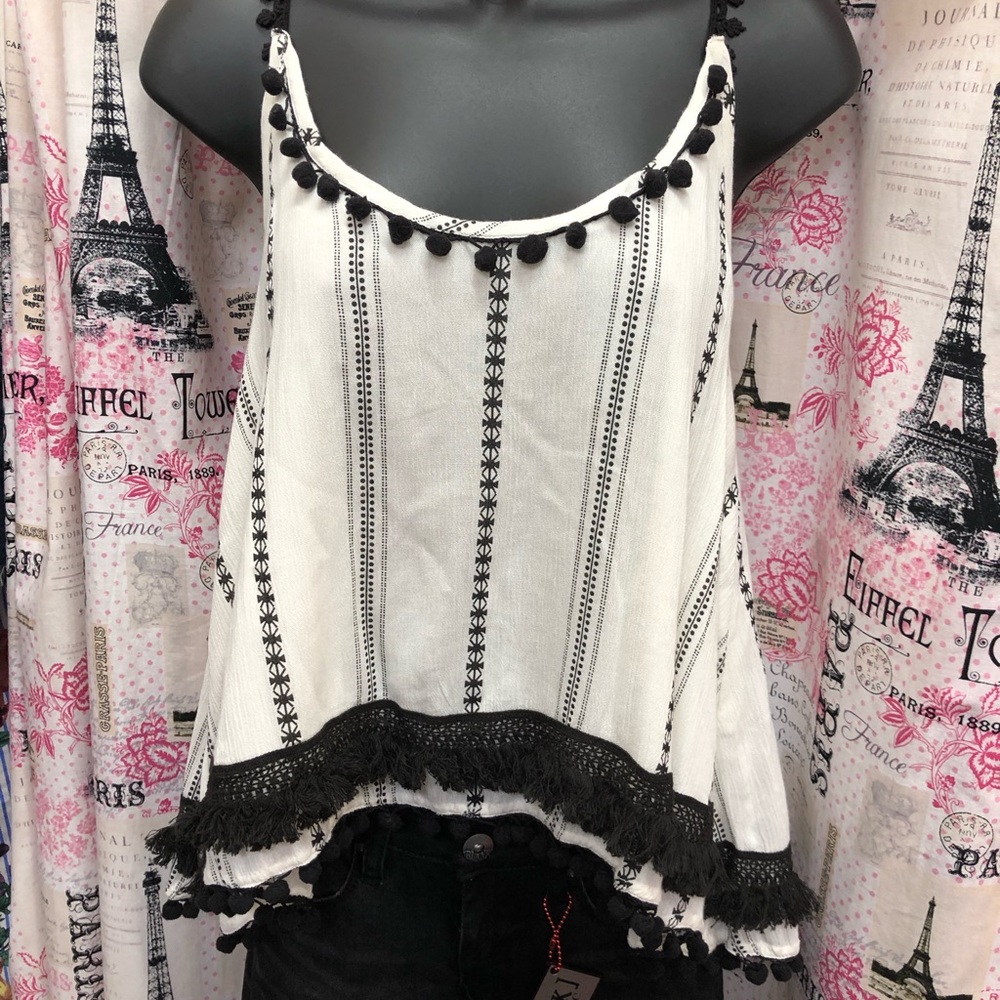 TULAROSA Pom Pom Tank Top